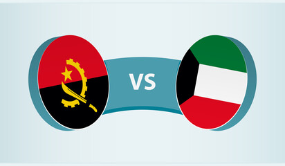 Angola versus Kuwait, team sports competition concept.