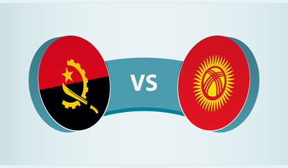 Angola versus Kyrgyzstan, team sports competition concept.