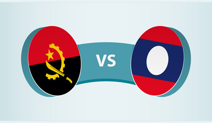 Angola versus Laos, team sports competition concept.