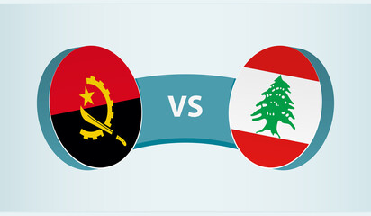 Angola versus Lebanon, team sports competition concept.
