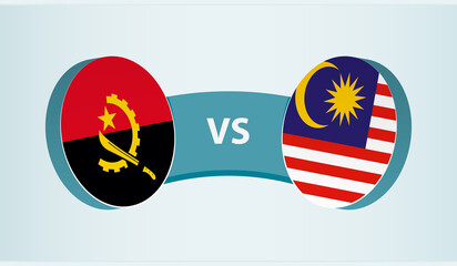 Angola versus Malaysia, team sports competition concept.