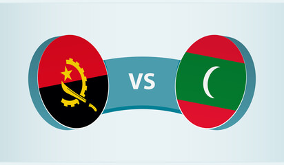Angola versus Maldives, team sports competition concept.