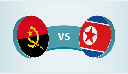 Angola versus North Korea, team sports competition concept.