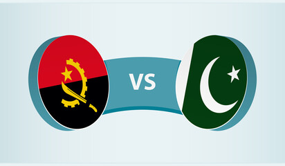 Angola versus Pakistan, team sports competition concept.