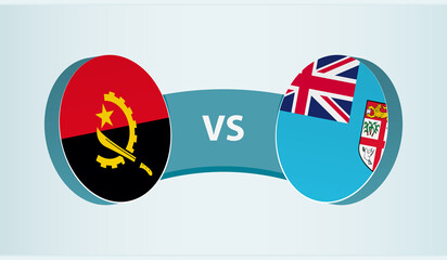 Angola versus Fiji, team sports competition concept.