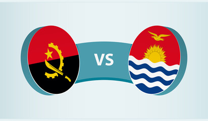 Angola versus Kiribati, team sports competition concept.