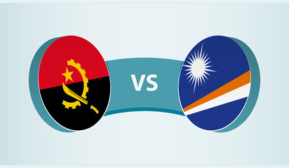Angola versus Marshall Islands, team sports competition concept.