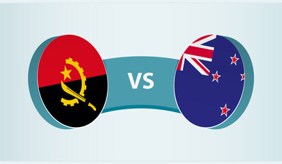 Angola versus New Zealand, team sports competition concept.