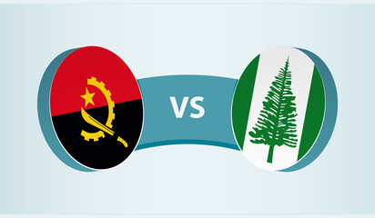 Angola versus Norfolk Island, team sports competition concept.