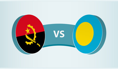 Angola versus Palau, team sports competition concept.