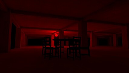 old house in the night