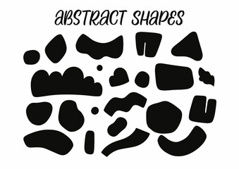 Hand drawn abstract shapes. The inscription: Perfect design for greeting cards, posters, T-shirts, banners, print invitations.