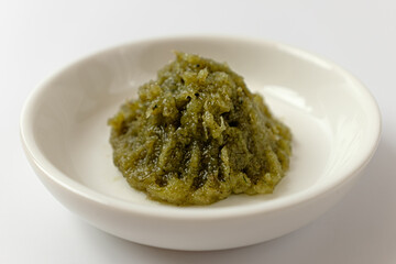 wasabi on a white background