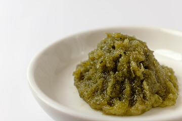 wasabi on a white background