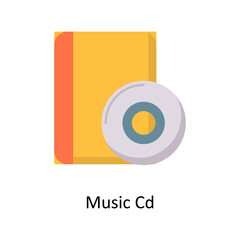 Music Cd vector flat icon for web isolated on white background EPS 10 file