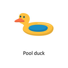 Pool duck vector flat icon for web isolated on white background EPS 10 file