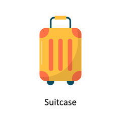 Suitcase vector flat icon for web isolated on white background EPS 10 file