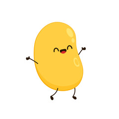 Obraz premium Soybean vector. Soybean character design.