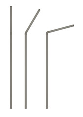 Grey blank straw. vector illustration