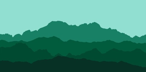 panoramic view of the mountain landscape