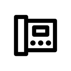 Simple telephone icon, Vector outline icon on white background.