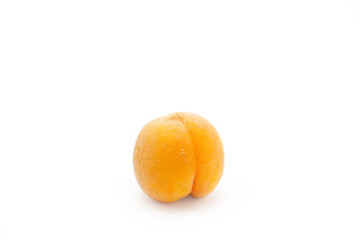 Peach Isolated On White background.