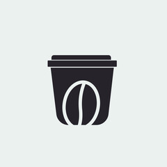coffee bean combination cup logo design vector. coffee company logo