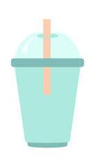 Cocktail glass with lid. Vector illustration