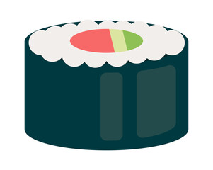 Sushi rolls Japanese Food. Vector illustration