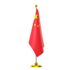 China flag on pole for countries summit