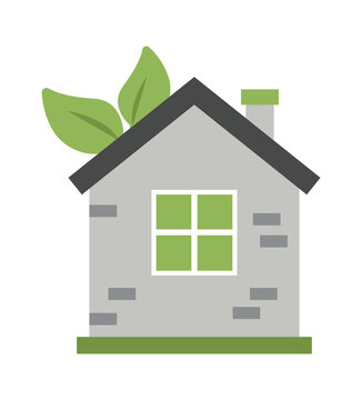 Eco house Environment Icon. Vector illustration