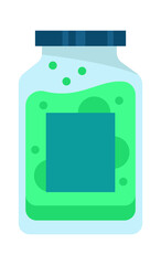 Jar of laboratory liquid Chemistry icon. Vector illustration