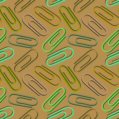 School seamless paper clip pattern for fabrics and packaging and linens and kids and wrapping paper and office