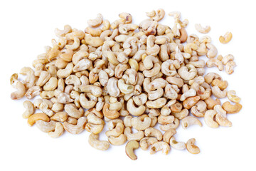 Cashew nuts isolated on white background