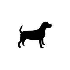 Dog silhouette icon isolated on white background