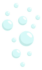 Cartoon bubbles. Air balls. Sparkling liquid elements