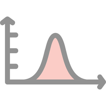 Bell Curve On Graph Icon