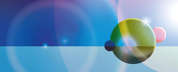 multi-colored abstraction from circles in the form of planets