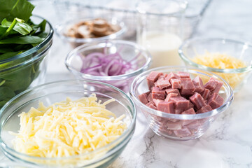 Spinach and ham frittata