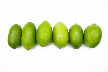 Group of Lemons isolated on white background.