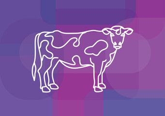 cow.line icon.vector illustration design animal