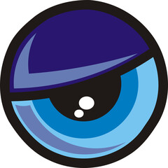 purple blue round eye with highlights anime soft toy