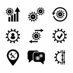 Gear, cog, wheel vector icon