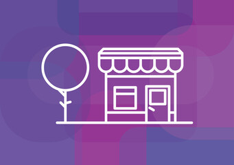 Store icon.line icon.vector illustration design