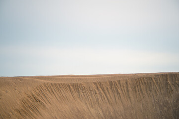 Desert surface on blue sky