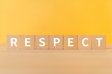 リスペクト・尊敬のイメージ｜「RESPECT」と書かれた積み木