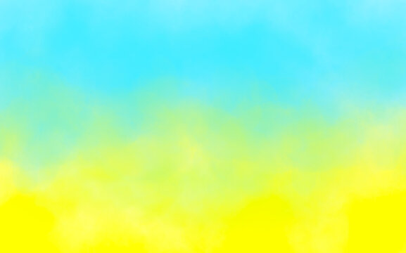 blue and yellow watercolor gradient. flag of Ukraine