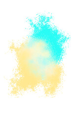 blue yellow watercolor spot on a white background. Ukraine