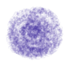 purple pencil circle on a white background. spot for text, lettering, web