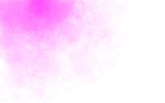 pink bright watercolor gradient in the corner on a white background